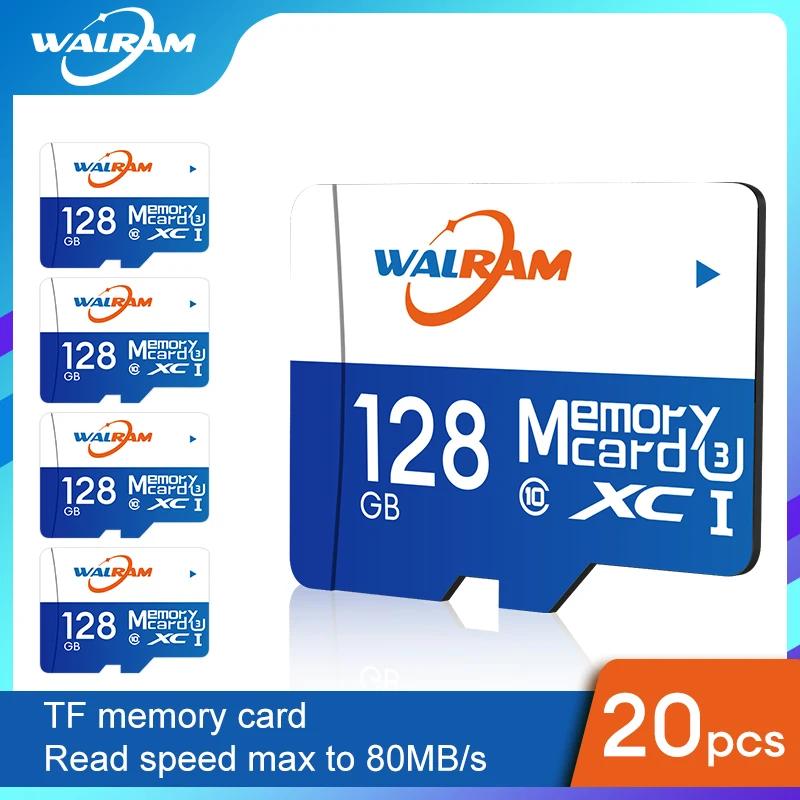 WALRAM ũ TF SD ī, SD/TF ÷ ī, Ŭ 10 ޸ ī, Ʈ  ī޶, 128GB, 32GB, 64GB, 20 